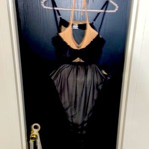 Night club black with nice under line dress